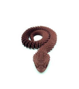 Aspidion serpent marron | Taille M – Figurine déco 3D – POMM créations