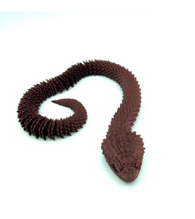 Aspidion serpent marron | Taille M – Figurine déco 3D – POMM créations
