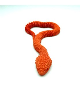 Aspidion serpent marron | Taille M – Figurine déco 3D – POMM créations