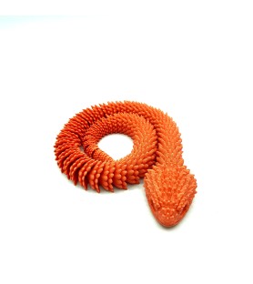 Aspidion serpent marron | Taille M – Figurine déco 3D – POMM créations