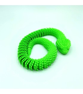 Aspidion serpent vert fluo | Taille M – Figurine déco 3D – POMM créations