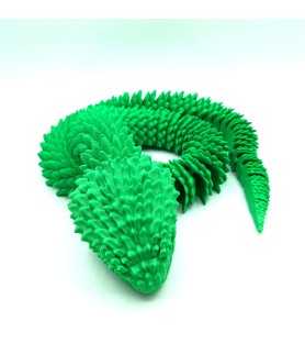 Aspidion serpent vert | Taille XL – Figurine déco 3D – POMM créations