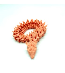 Ondrakil dragon-serpent | Orange – Figurine déco 3D – POMM créations
