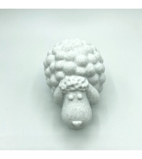 Mouton bouclé blanc | Figurine déco 3D – POMM créations
