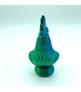 Coq bleu vert | Taille M – Figurine déco 3D – POMM créations