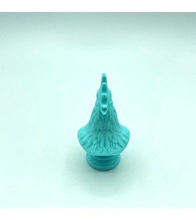 Coq bleu turquoise | Taille M – Figurine déco 3D – POMM créations