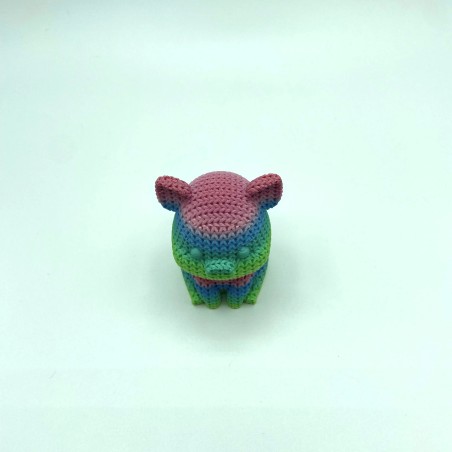 Cochon assis tricot