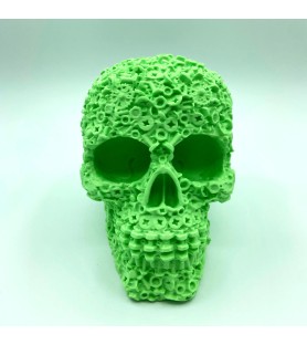 SKULLGEAR – Tête de mort verte | Figurine déco 3D – POMM créations