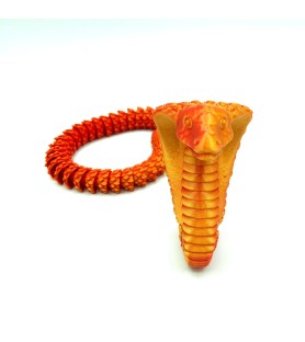 Cobra – Figurine déco 3D | Orange – POMM créations