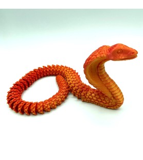 Cobra – Figurine déco 3D | Orange – POMM créations