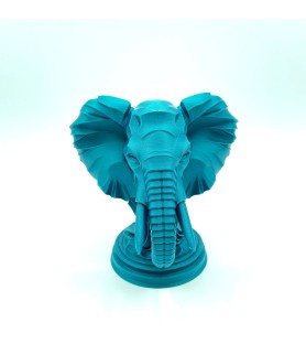 Buste d’éléphant | Taille M – Figurine déco 3D – POMM créations