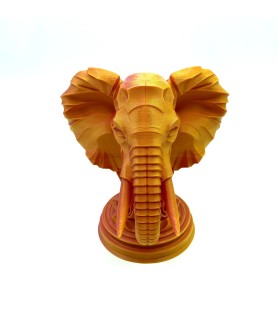 Buste éléphant - Orange Rose - M