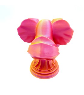 Buste éléphant - Orange Rose - M