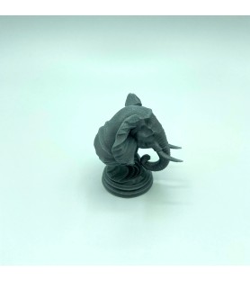 Buste éléphant - Gris - M