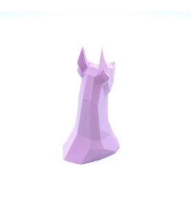 Tête Dobermann Origami violet clair | Sculpture murale 3D - POMM créations