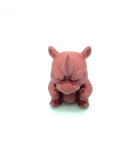 Rhino en colère - Rose