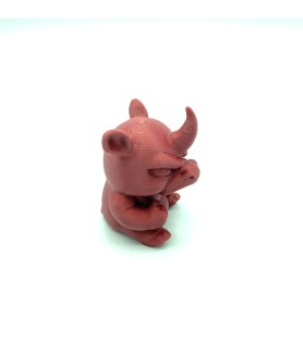 Rhino en colère - Rose