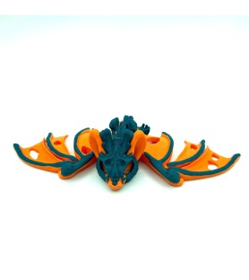 Chauve souris - Bleu orange