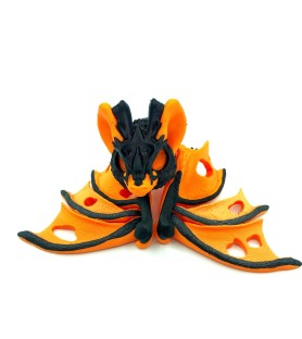 Chauve souris - Noir orange