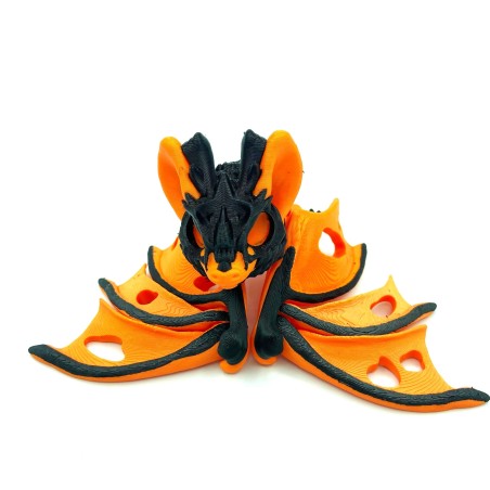 Chauve souris - Noir orange