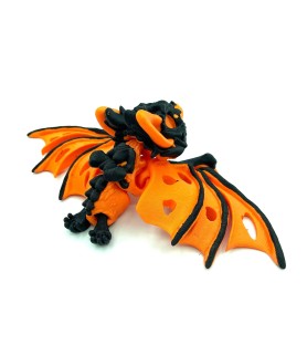 Chauve souris - Noir orange