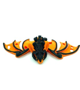 Chauve souris - Noir orange