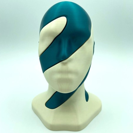 Tête vortex - Bleu et beige