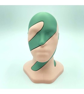 Tête vortex - Rose et vert