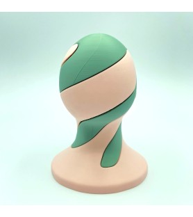 Tête vortex - Rose et vert