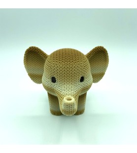 Elephant tricot - Marron et beige - M