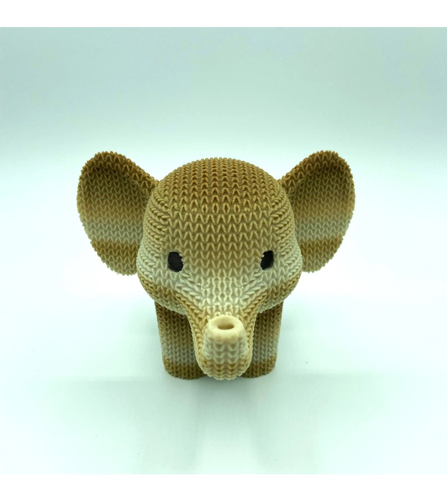 Elephant tricot - Marron et beige - M