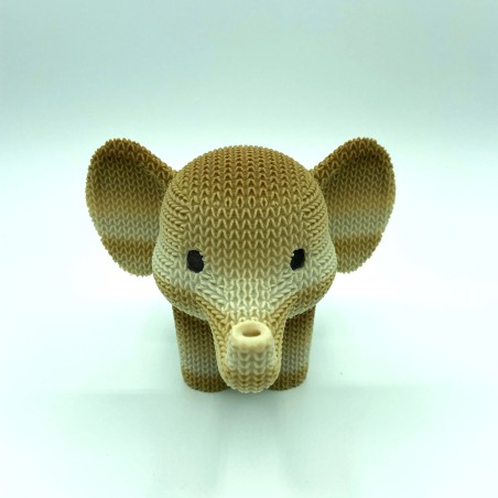 Elephant tricot - Marron et beige - M