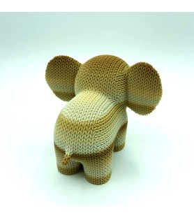 Elephant tricot - Marron et beige - M