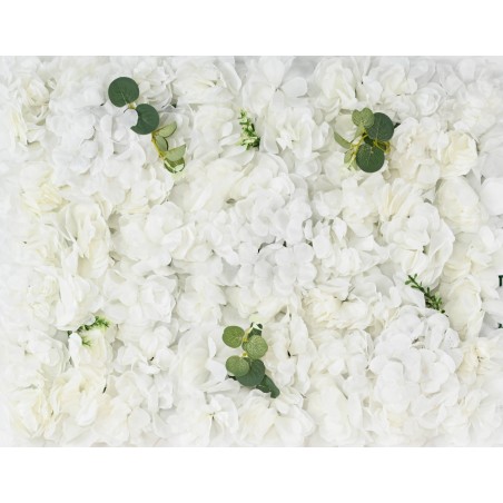 Plaque de FLEURS - Blanc - Mur végétal artificiel