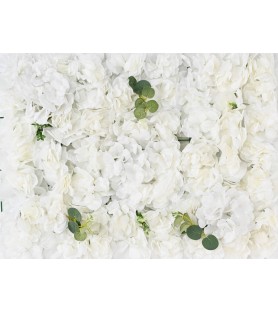Plaque de FLEURS - Blanc - Mur végétal artificiel