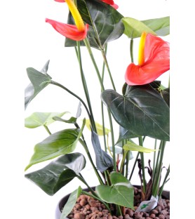 ANTHURIUM Fleuri 50 cm - Plante Verte Artificielle