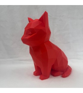 Figurine NEKOGAMI chat assis en origami - Impression 3D