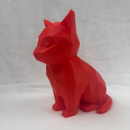 Figurine NEKOGAMI chat assis en origami - Impression 3D