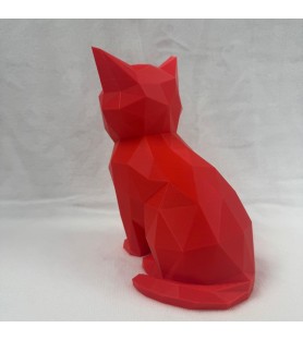 Figurine NEKOGAMI chat assis en origami - Impression 3D