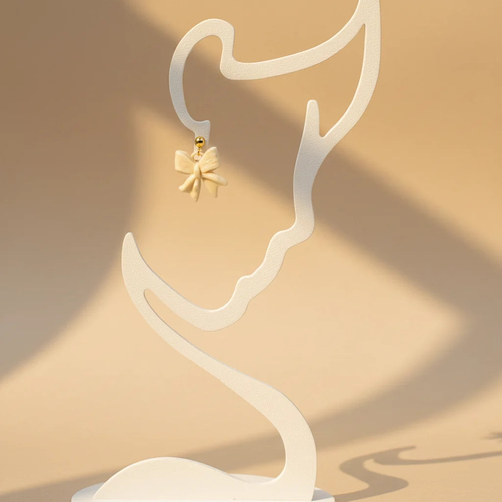 Boucles d'oreilles Mademoiselle nœud imprimées en 3D