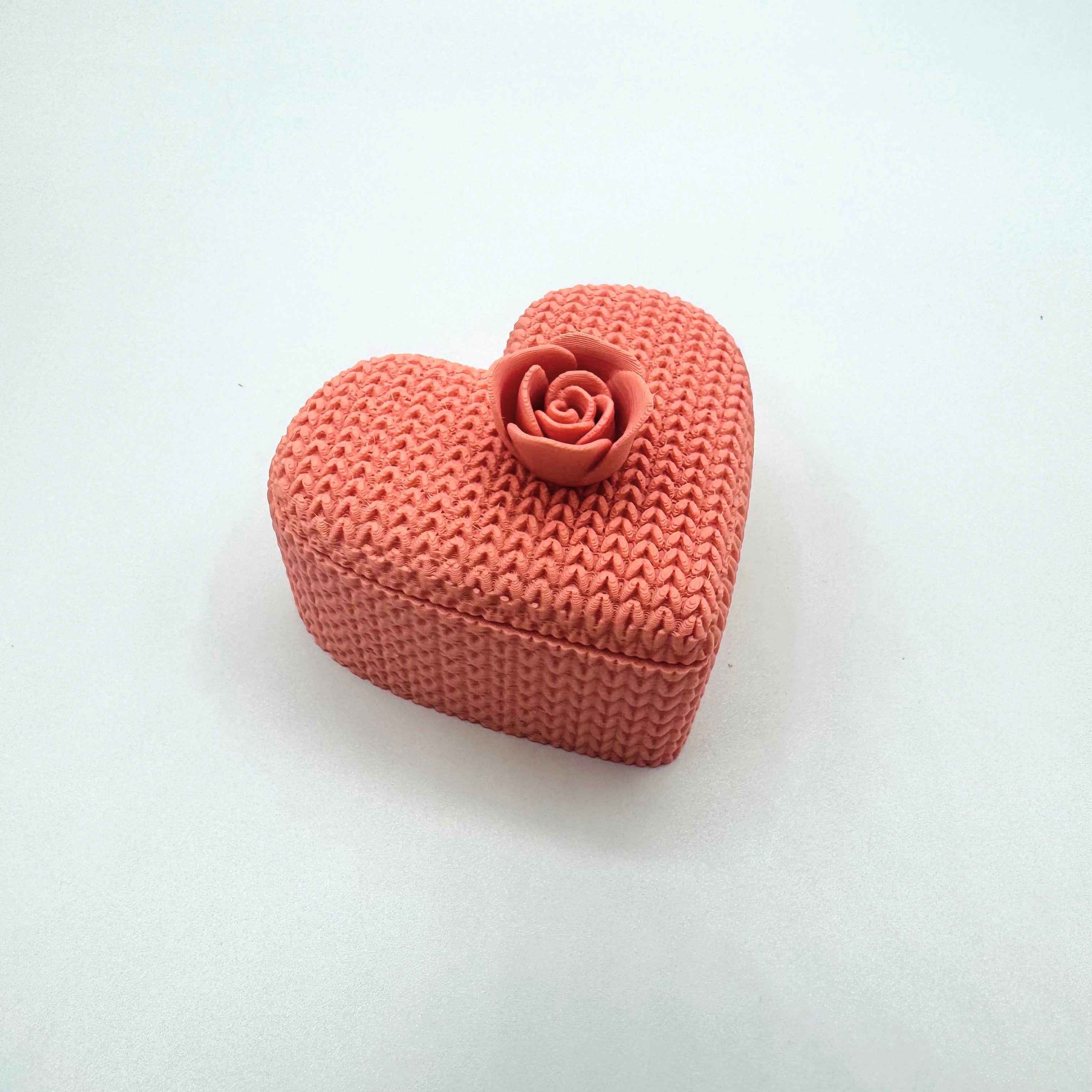Boîte Cœur Tricot imprimé en 3D | Décoration 3D - POMM Créations
