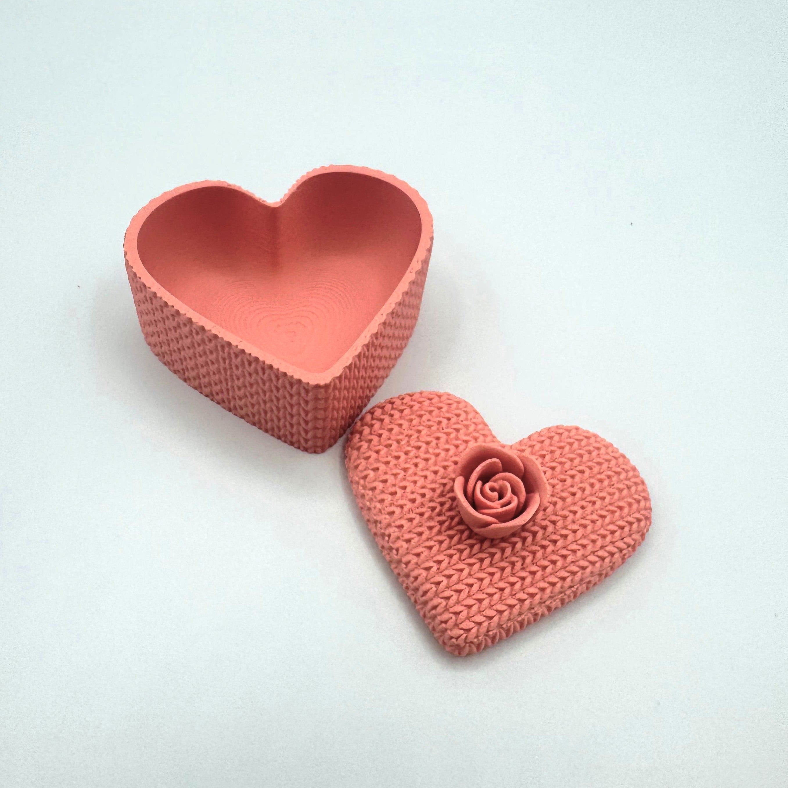 Boîte Cœur Tricot imprimé en 3D | Décoration 3D - POMM Créations