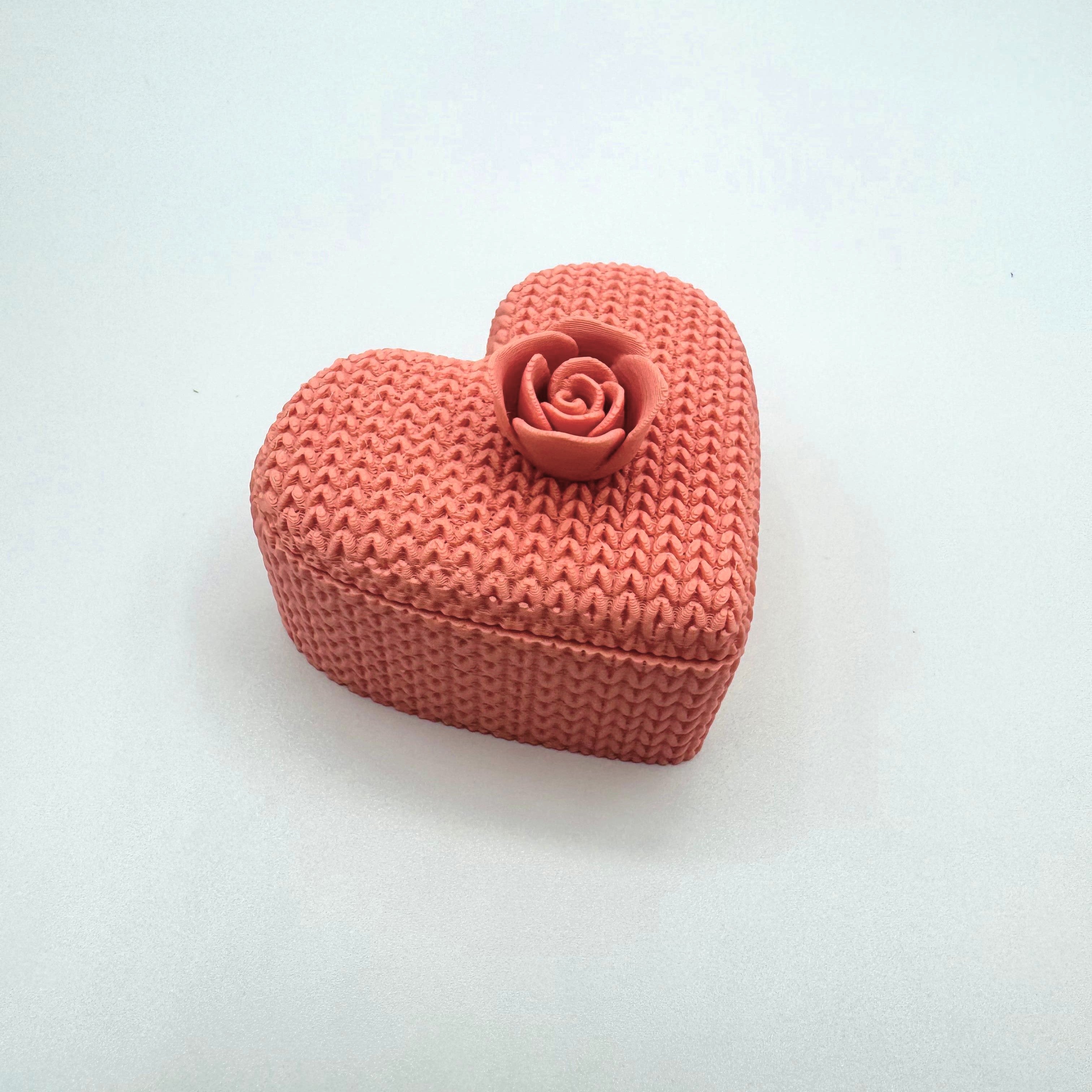 Boîte Cœur Tricot imprimé en 3D | Décoration 3D - POMM Créations