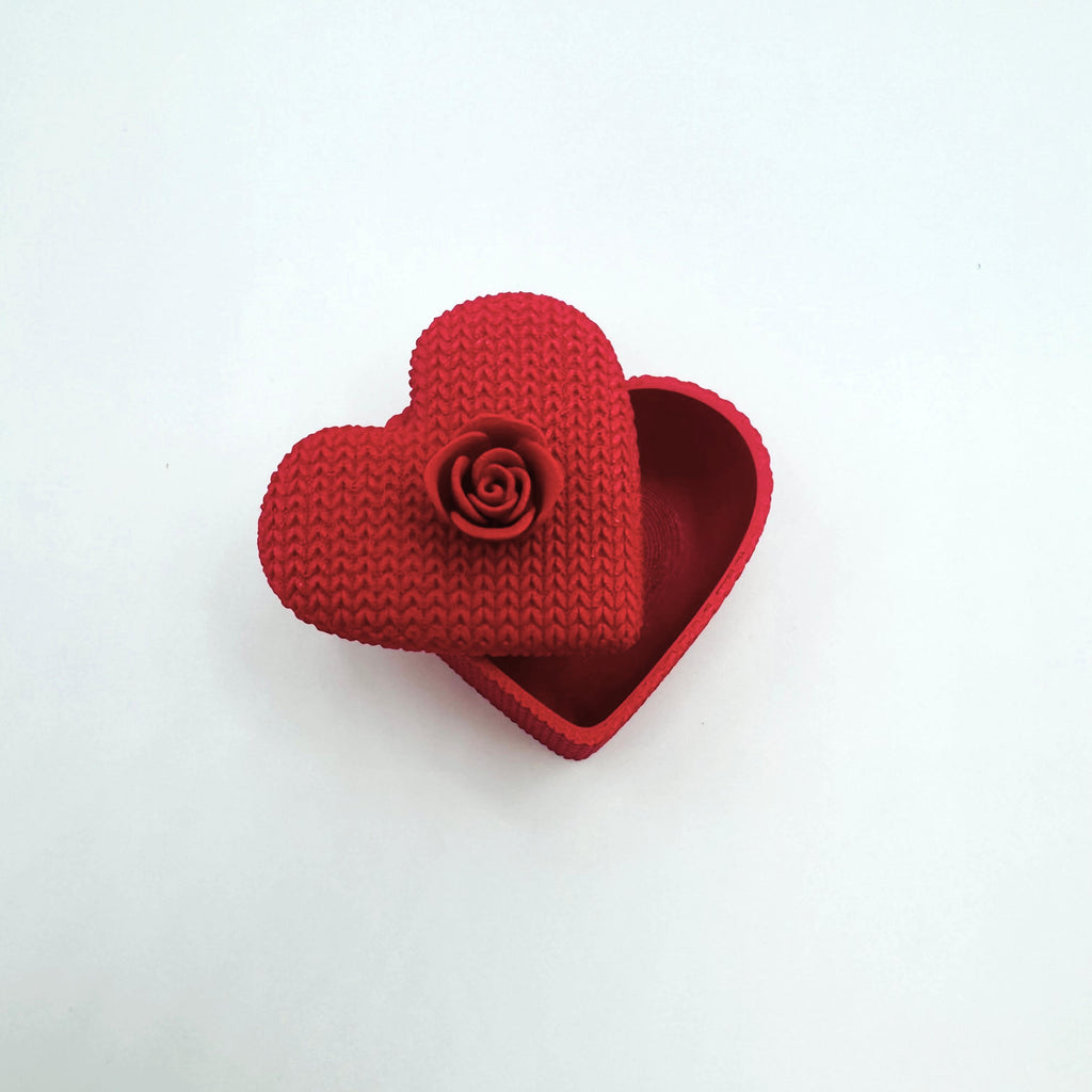Boîte Cœur Tricot imprimé en 3D | Décoration 3D - POMM Créations