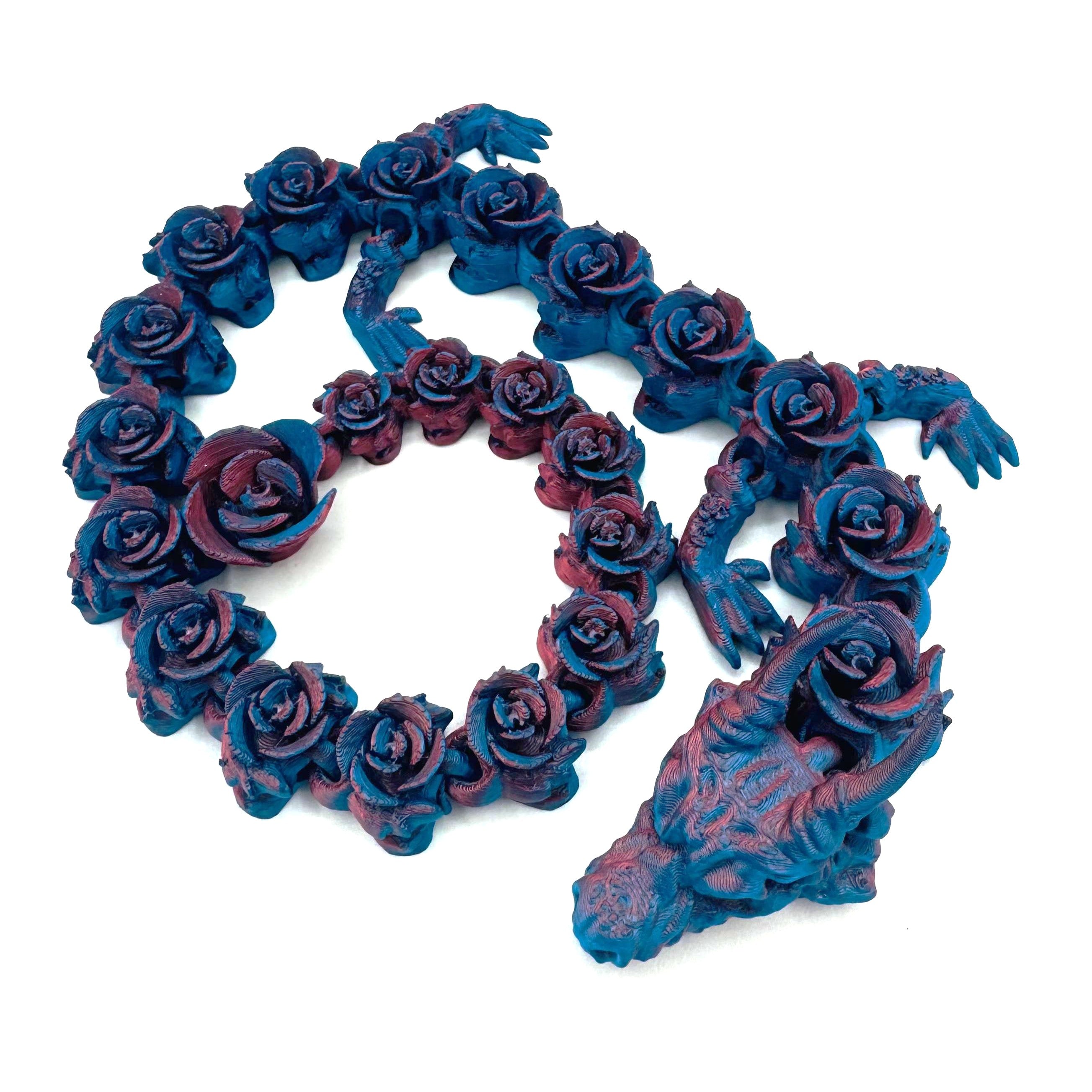 Dragon aux Roses imprimé en 3D | Figurine 3D - POMM Créations