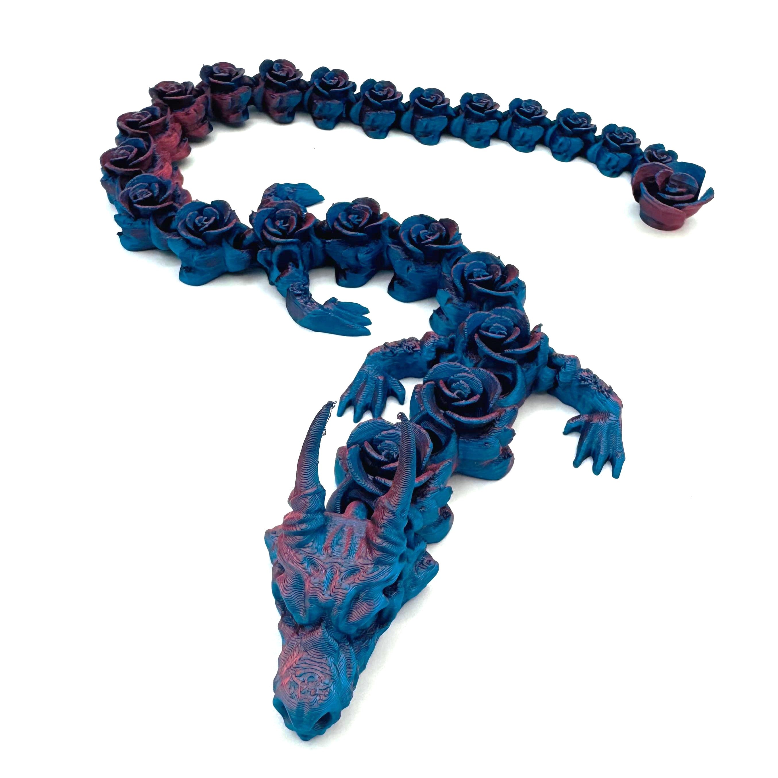Dragon aux Roses imprimé en 3D | Figurine 3D - POMM Créations