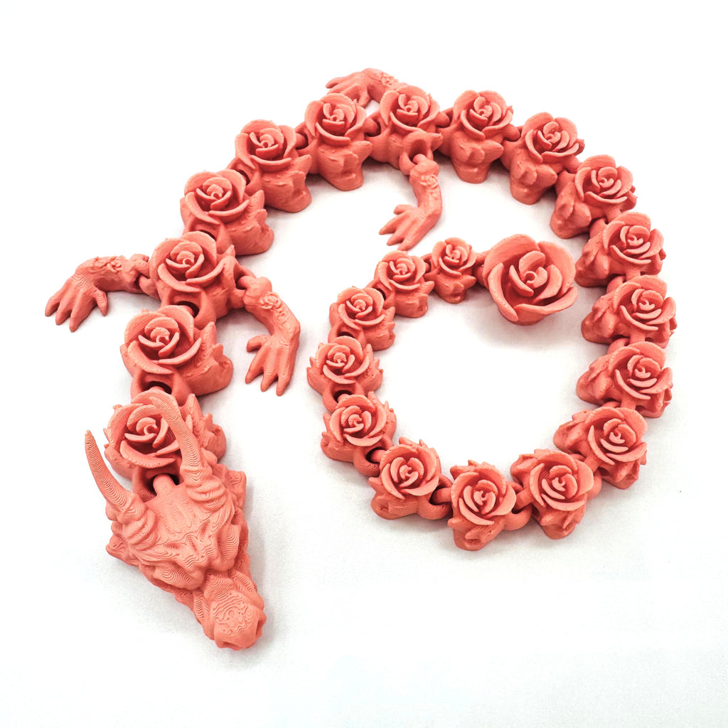 Dragon aux Roses imprimé en 3D | Figurine 3D - POMM Créations