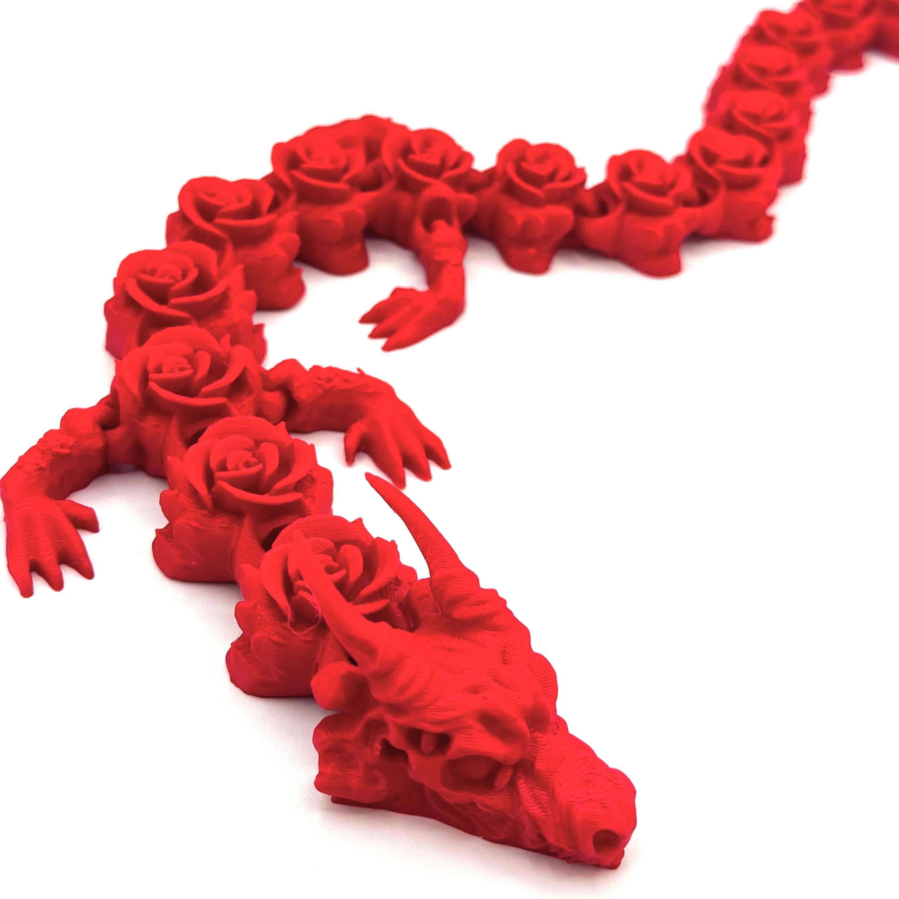 Dragon aux Roses imprimé en 3D | Figurine 3D - POMM Créations