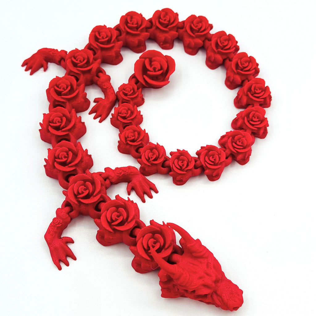 Dragon aux Roses imprimé en 3D | Figurine 3D - POMM Créations