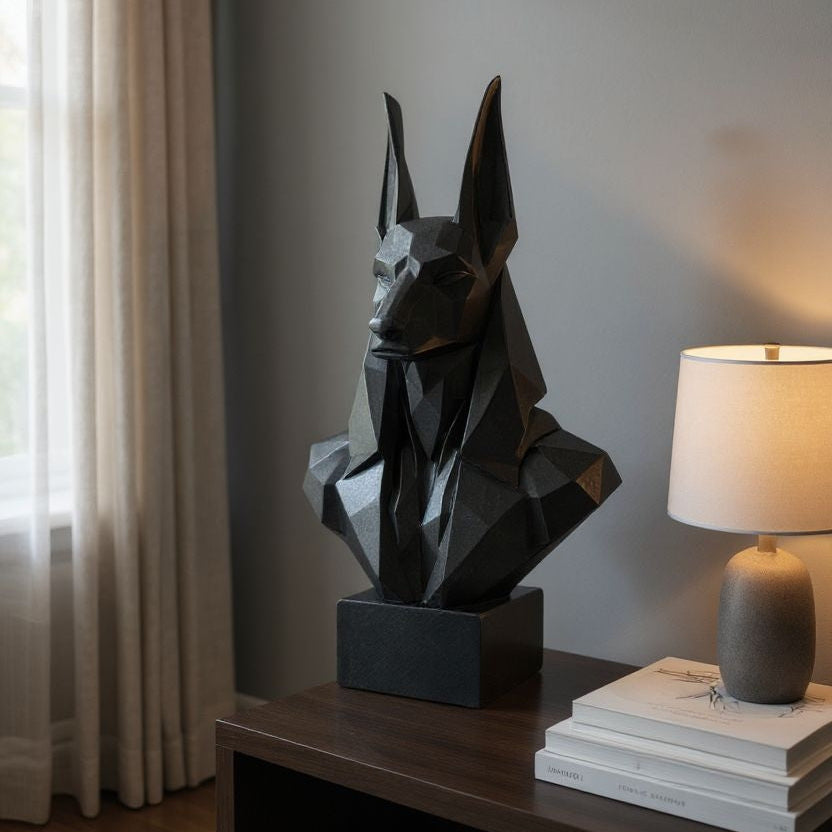 Le buste d'Anubis égyptien imprimé en 3D | Décoration 3D - POMM Créations